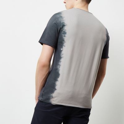 Grey tie dye slim fit T-shirt